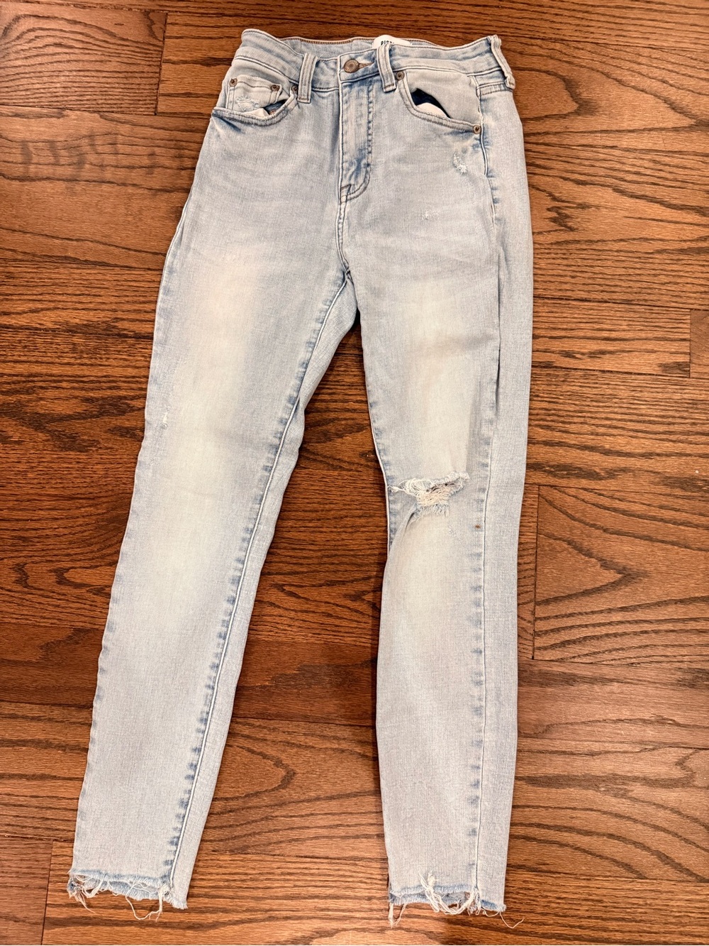 pistola Light Wash Distressed Skinny Jeans